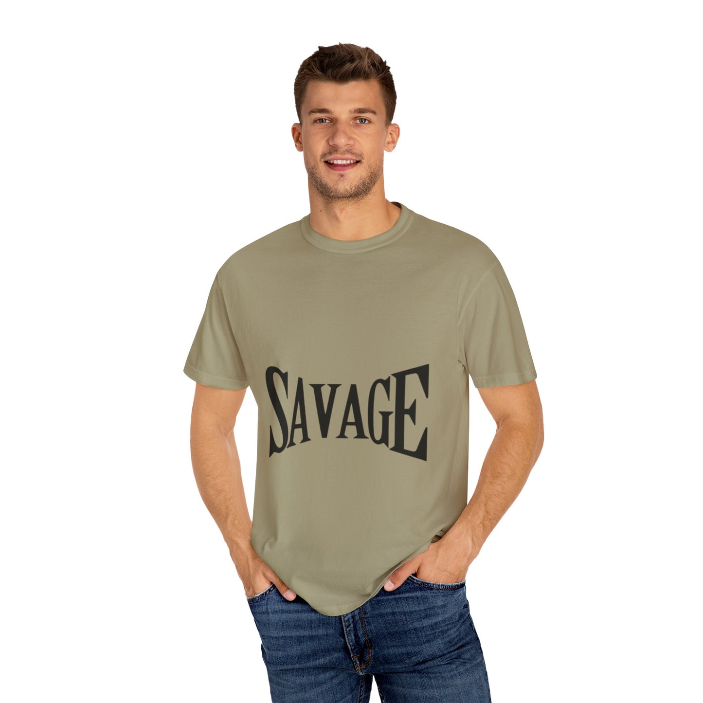 Zyrix Edge Tee – Minimalist Streetwear, Garment-Dyed Unisex Fit