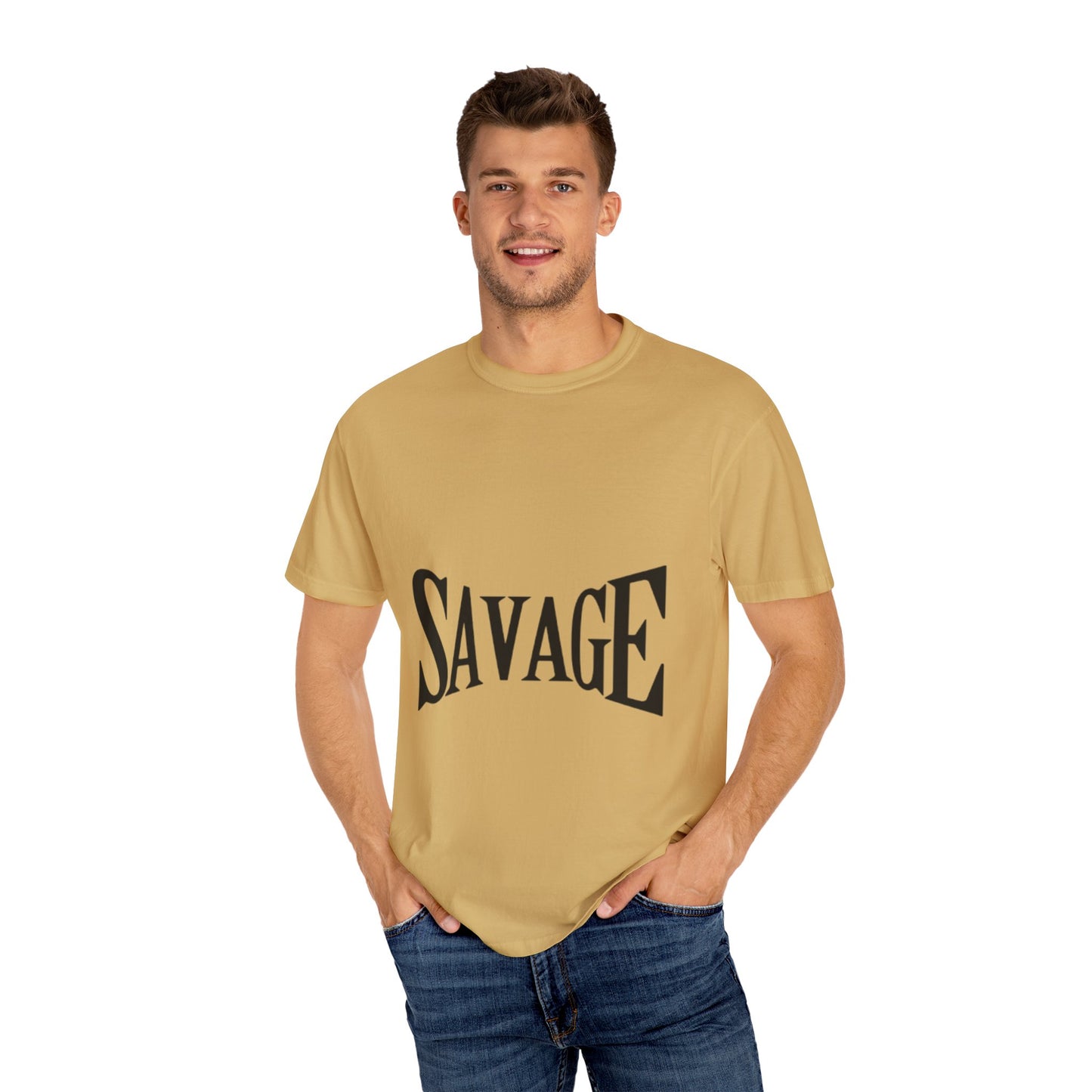 Zyrix Edge Tee – Minimalist Streetwear, Garment-Dyed Unisex Fit