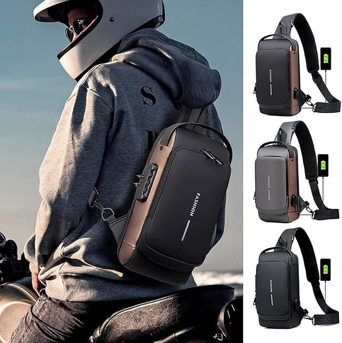 Zyrix Prestige – Leather Sling Bag for Men