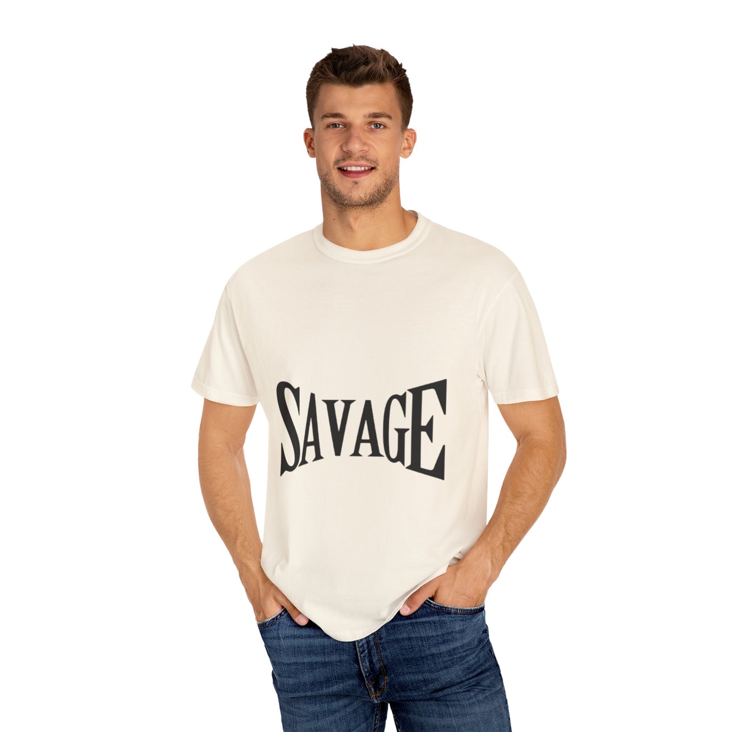 Zyrix Edge Tee – Minimalist Streetwear, Garment-Dyed Unisex Fit