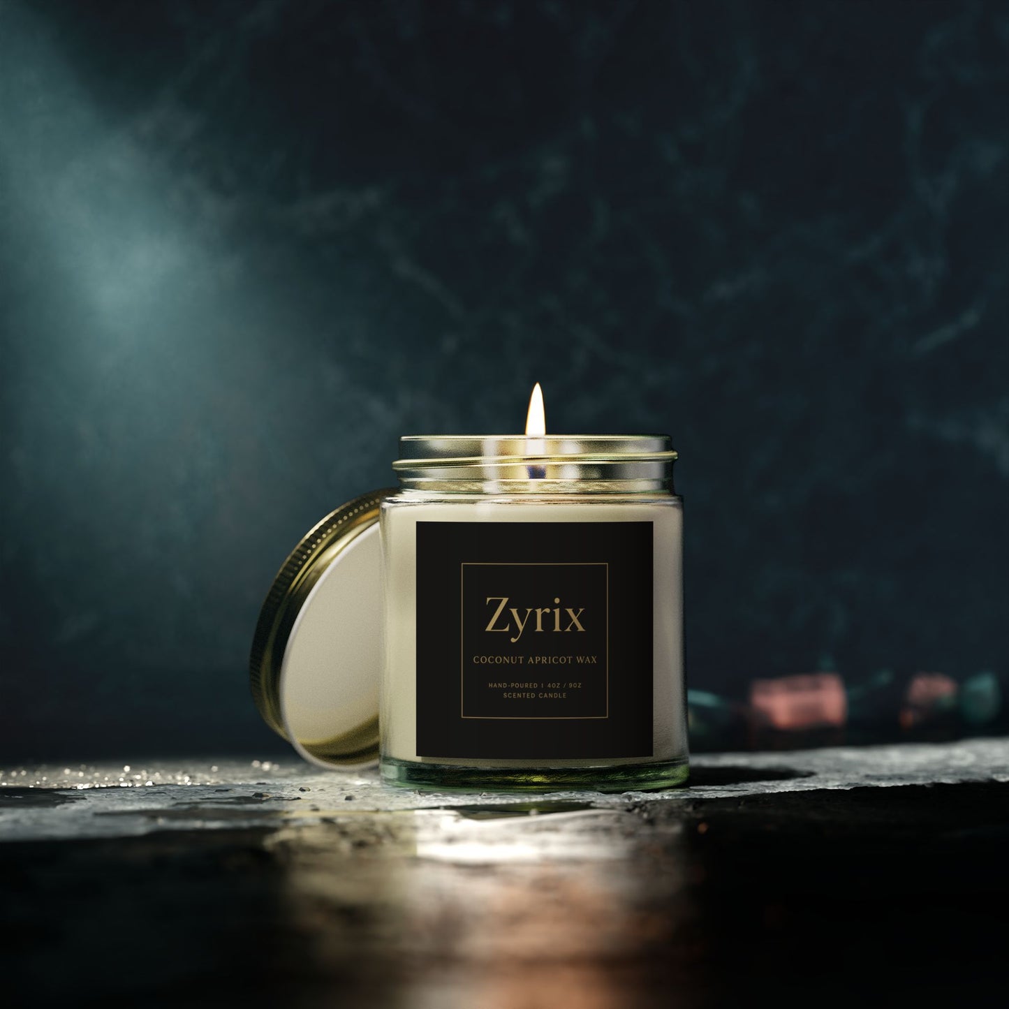 Zyrix CocoApricot Luxe Candle – Elegant Home Aroma