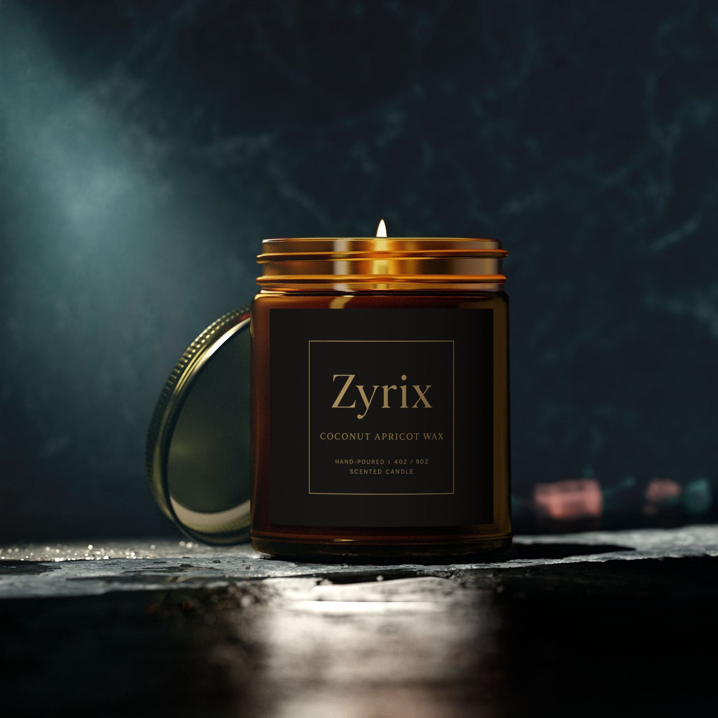 Zyrix CocoApricot Luxe Candle – Elegant Home Aroma