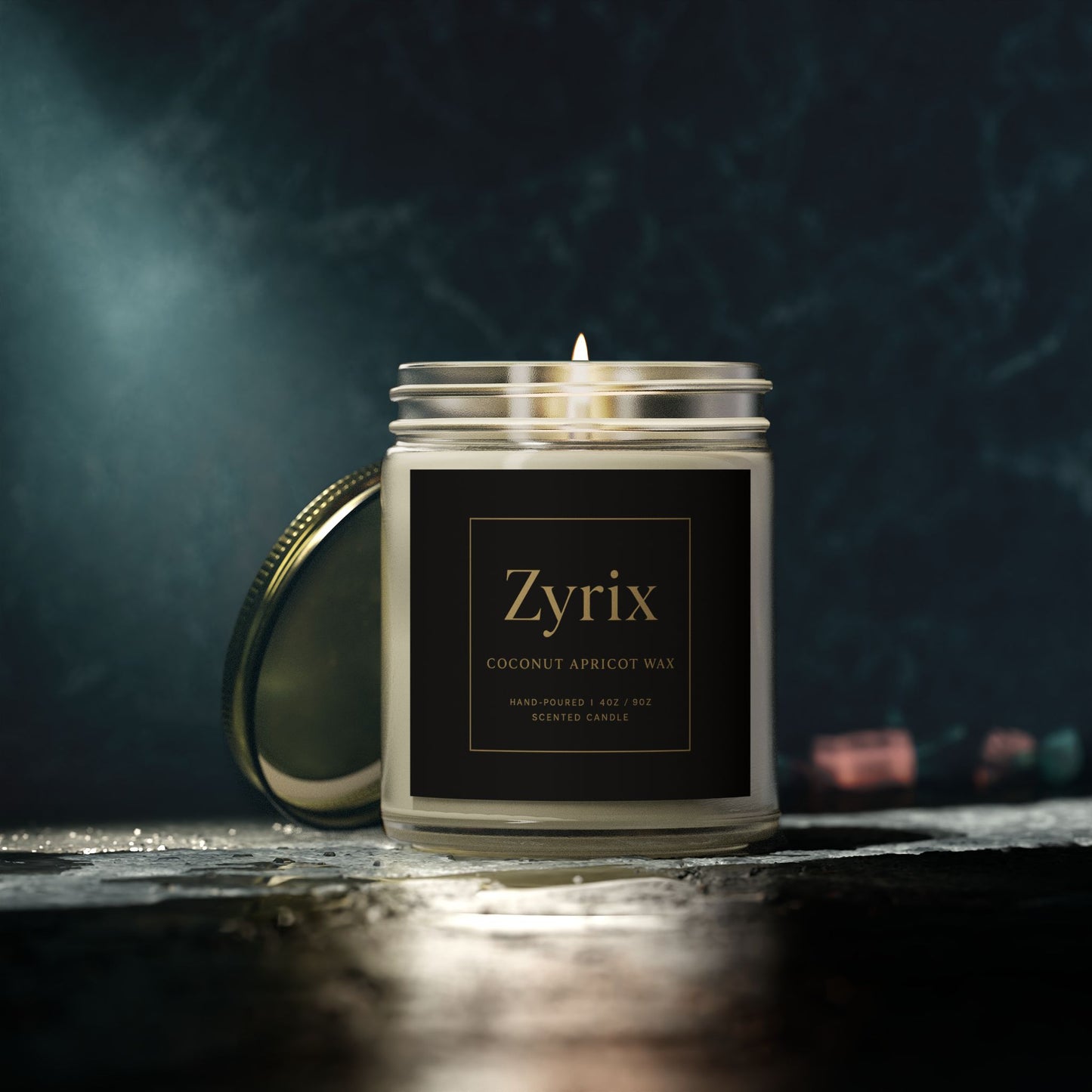 Zyrix CocoApricot Luxe Candle – Elegant Home Aroma