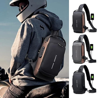 Zyrix Prestige – Leather Sling Bag for Men