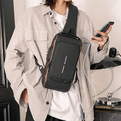 Zyrix Prestige – Leather Sling Bag for Men