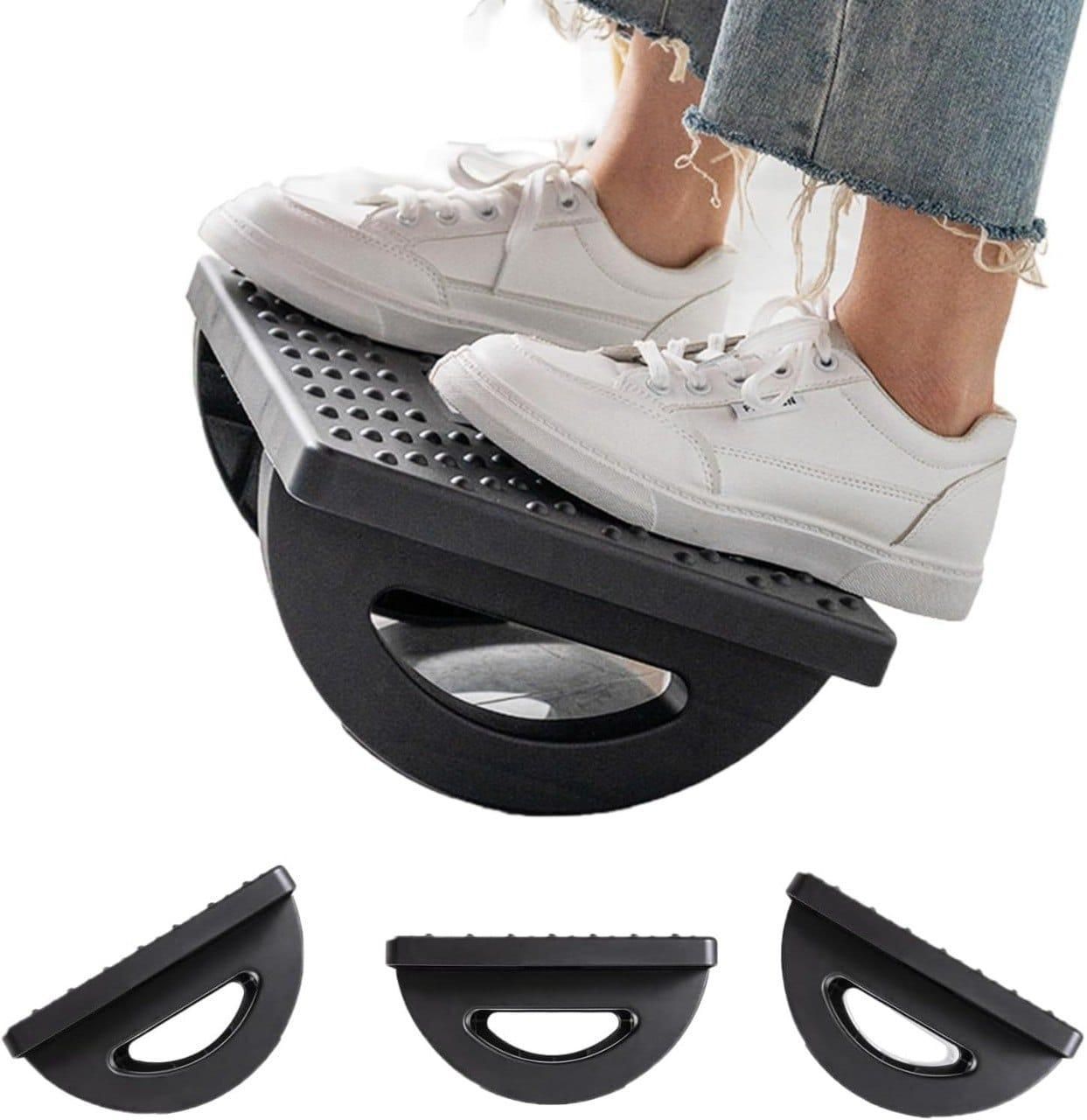 Zyrix ErgoLuxe – Adjustable Footrest Massage Stool