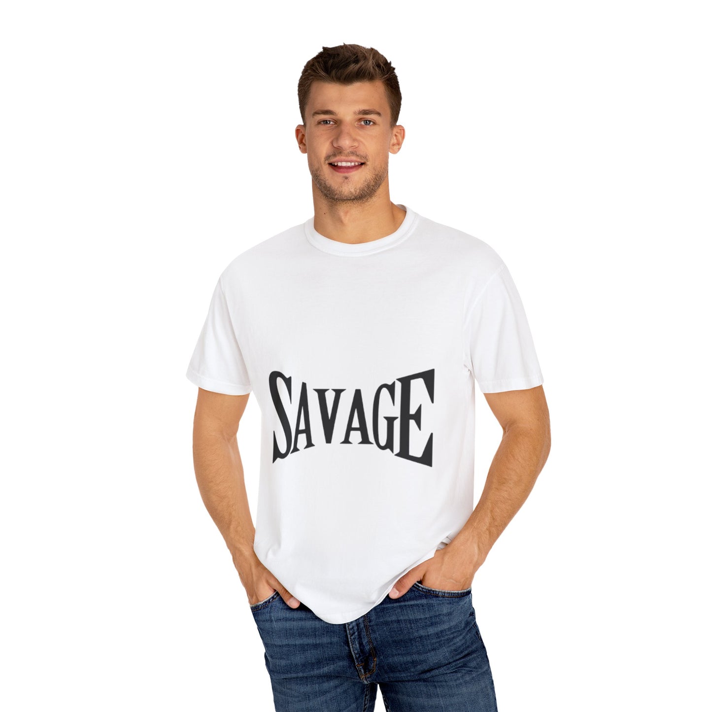 Zyrix Edge Tee – Minimalist Streetwear, Garment-Dyed Unisex Fit